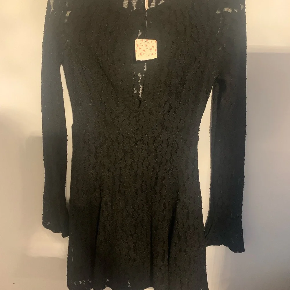 Free People Black Lace Dress - Picture 4 of 6